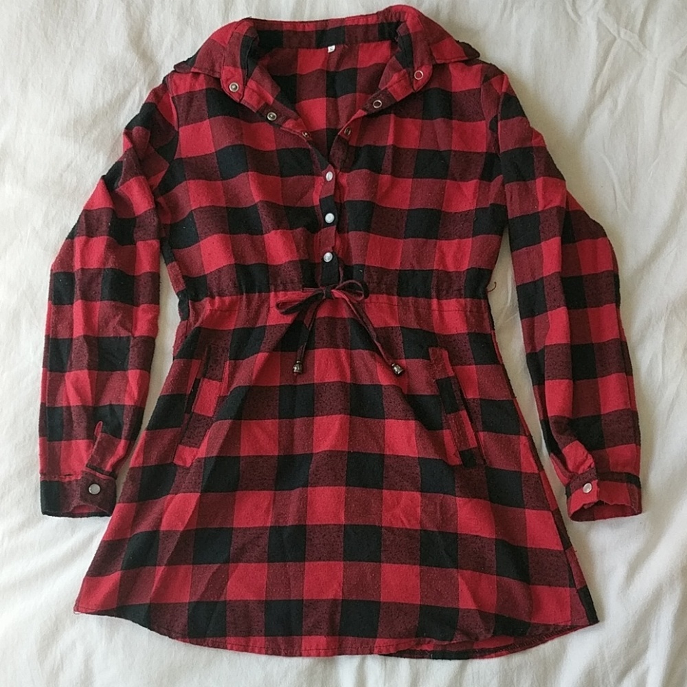 Flennel Mini Dress